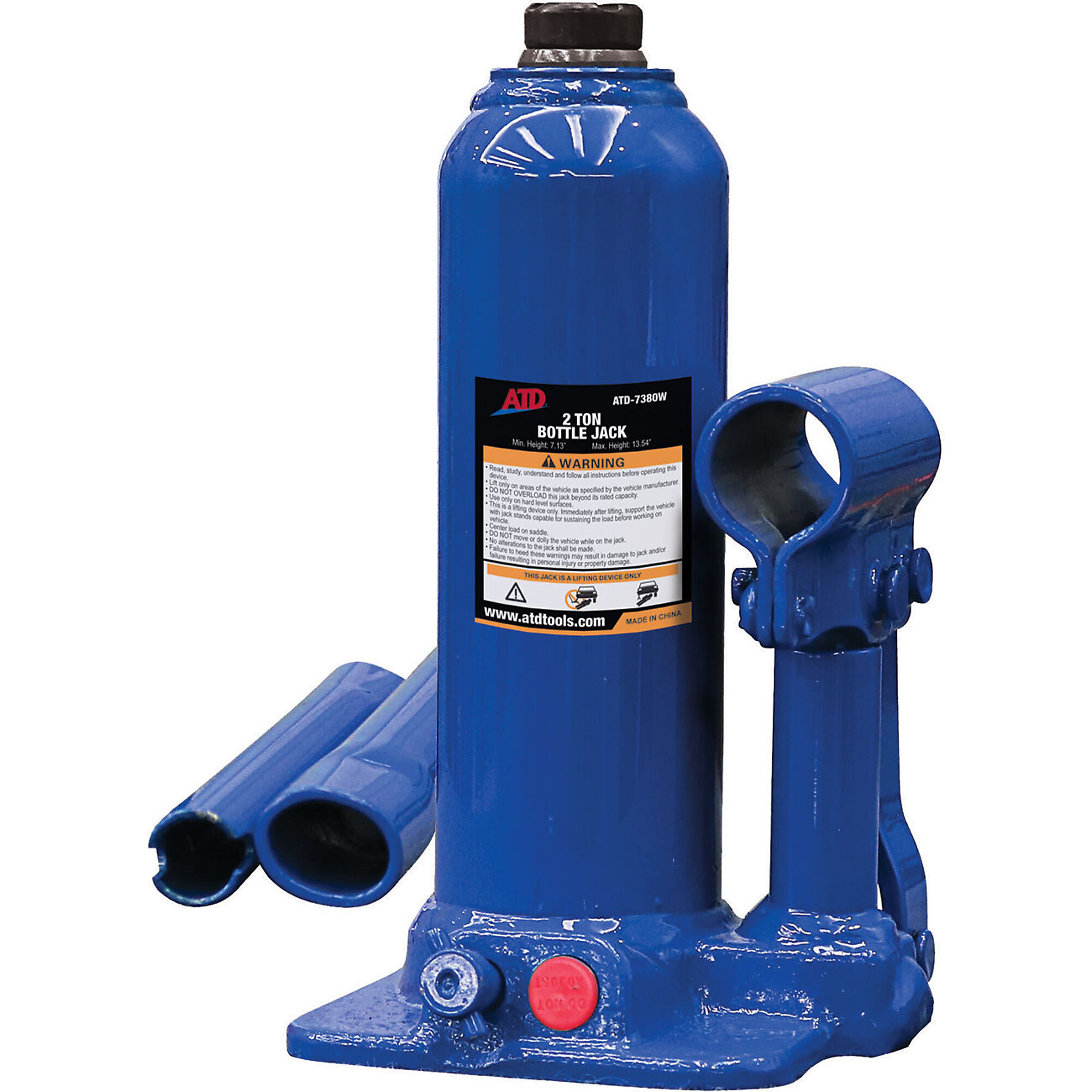 ATD Jack Bottle 2 Ton Heavy Duty Side Pump, Model# 10657